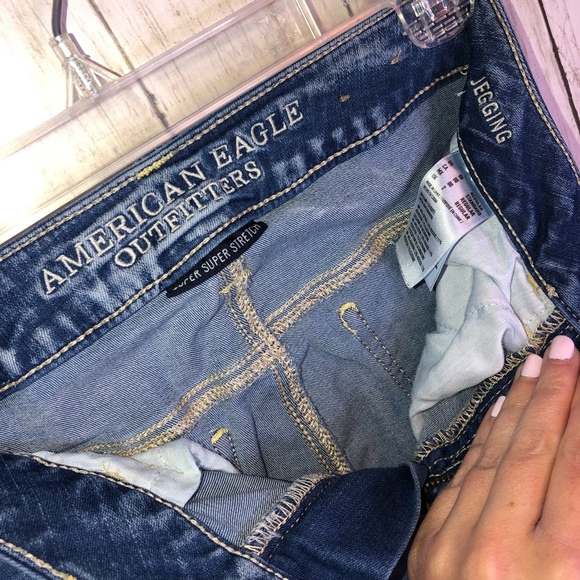 American Eagle Distressed Jegging Super Stretch 00 - Picture 5 of 7